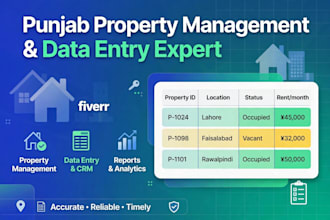 do property management and real estate data entry