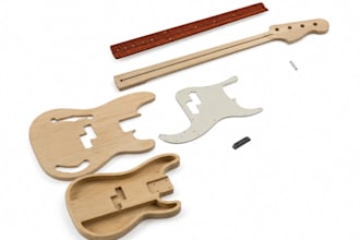 create custom electric guitar or bass body cad and cnc ready dxf stl files