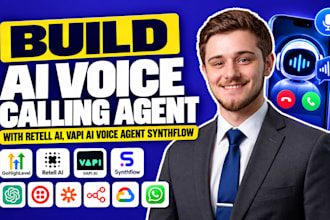 build ai voice calling agent with retell ai, vapi ai voice agent synthflow