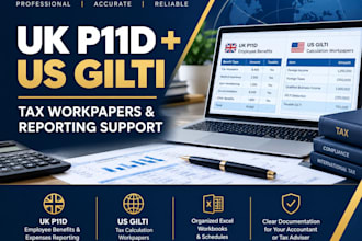 prepare corporate tax schedules for p11d and gilti reporting
