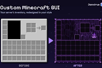 design and code a custom minecraft gui and resource pack