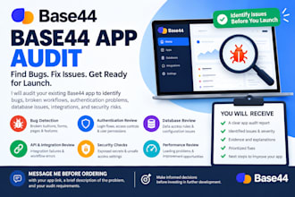 audit your base44 app, find bugs, security issues and workflow errors