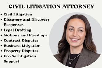 be civil litigation attorney for discovery and legal drafting in florida,ca, ny