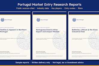 write a portugal market entry research report for your industry