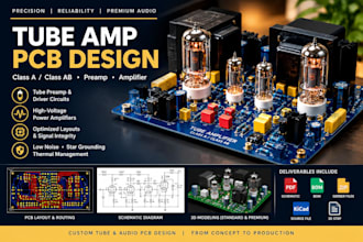 design tube preamp class a ab audio amplifier pcbs