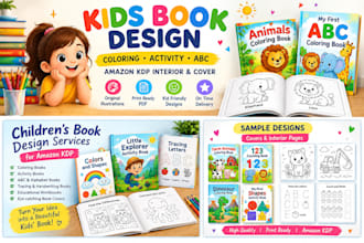 design kids coloring books, activity books