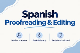 proofread and edit your spanish text with native accuracy