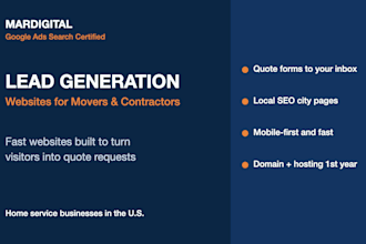 build a lead generation website for movers and contractors