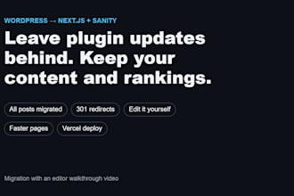 migrate your wordpress website to nextjs and sanity cms