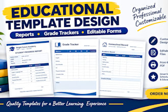 design student progress reports, grade trackers and school templates