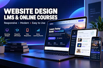 design and build an online course website or lms