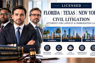 licensed florida tx ny civil litigation attorney for lawsuit  immigration lawyer