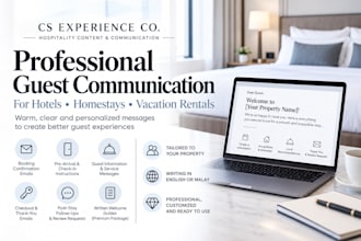 create guest communication kits for hotels and homestays