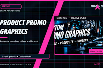 create custom ai product promo graphics for social media ads