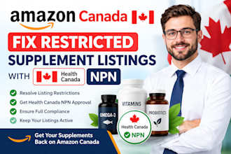 fix amazon canada restricted supplement listings with health canada npn