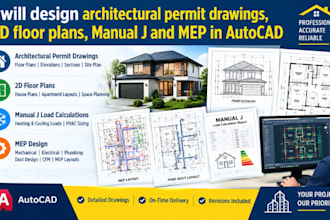 be architect of city permit drawings, 2d floor plans manual jds mep in autocad