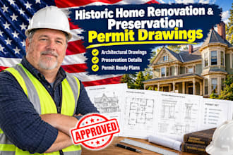 historic home renovation preservation perm drawings