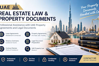 provide uae real estate law, property agreements and legal documents