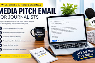 write a professional media pitch email for journalists