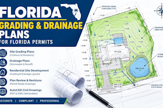 prepare civil grading and drainage plans for florida permits