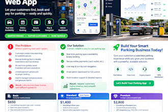 build a custom parking reservation web app with dashboard