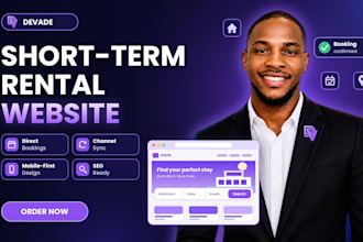 build vacation rental website, short term, for direct bookings and airbnb hosts