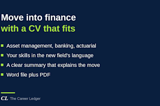 write your CV to move into asset management, banking or actuarial roles