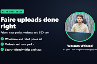 upload and optimize faire wholesale product listings