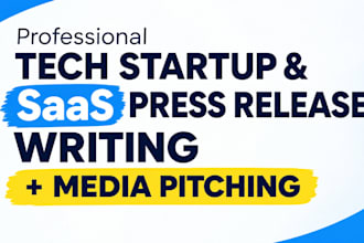 write tech startup and saas press releases