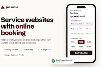 build a professional service website with online booking