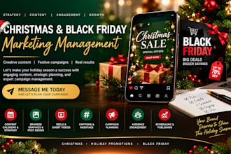 manage social media for your christmas marketing holiday promotion black friday
