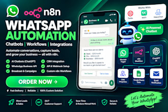 build n8n automation whatsapp automation whatsapp chatbot and ai chatbot