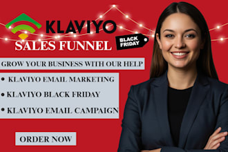 set up klaviyo sales funnel black friday email campaigns and email automation