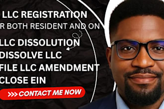 dissolve US llc, file llc amendment, reinstatement, and close ein in any state