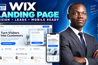design a professional wix landing page
