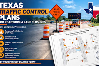 prepare texas traffic control plans for roadwork and lane closures