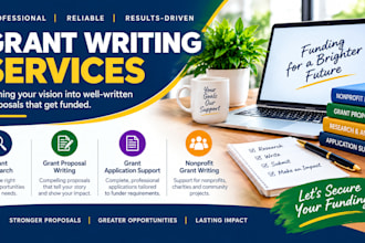 prepare professional grant applications for nonprofit funding