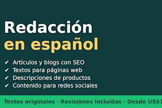 write SEO content and copywriting in spanish for your business