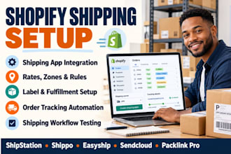 configure shopify shipping shipstation shippo easyship sendcloud packlink pro