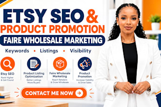 do faire wholesale marketing, etsy SEO product listing promotion to boost sales