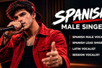 be spanish male lead singer with flamenco guitar, reggaeton salsa bachata songs