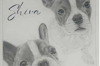 draw a realistic handmade portrait in charcoal or graphite