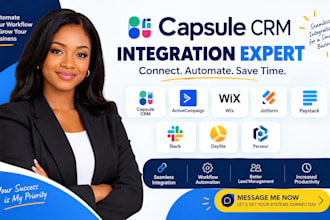 integrate capsule CRM activecampaign wix jotform paystack slack daylite parseur