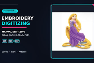 manually digitize your logo for machine embroidery
