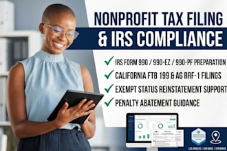 do california form 990 preparation and nonprofit tax return filing