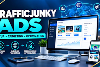 setup and optimize traffic junky, exoclick and propeller ad campaign for website