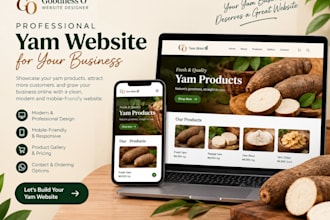 create a professional yam website for your business