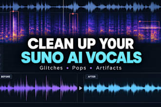 clean suno ai vocals, remove glitches and artifacts, suno ai artifact removal