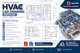 create hvac drawings, duct layouts and mechanical plans