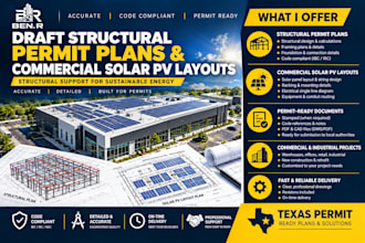 design structural permit plans and commercial solar pv layouts